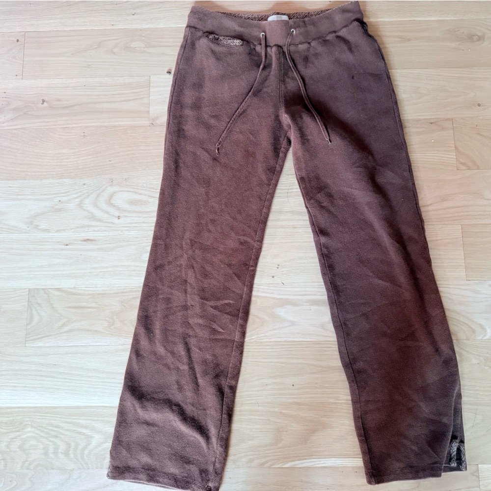 Karen Neuburger Chocolate Brown Straight Leg Drawstring Pants